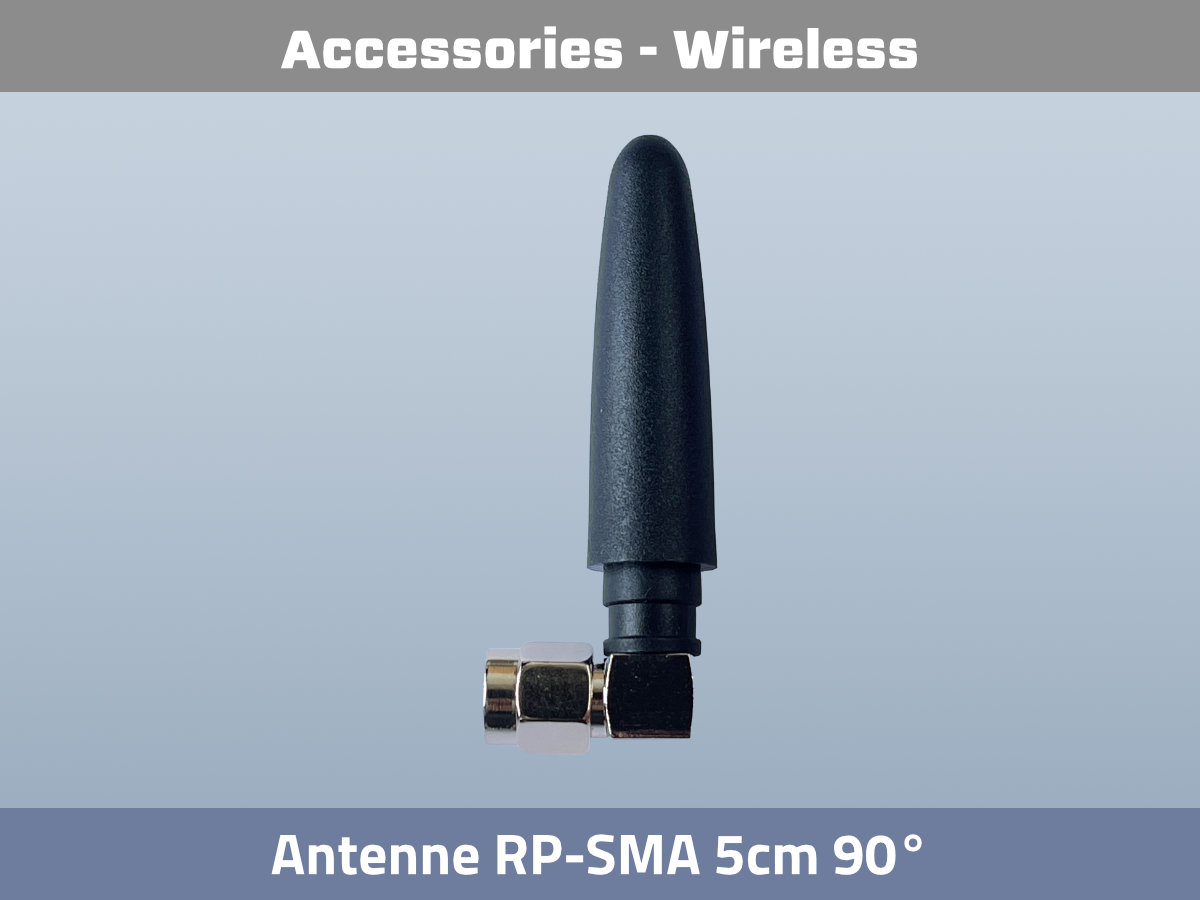 RP-SMA Stabantenne 5cm 2.0dBi, 90° abgewinkelt