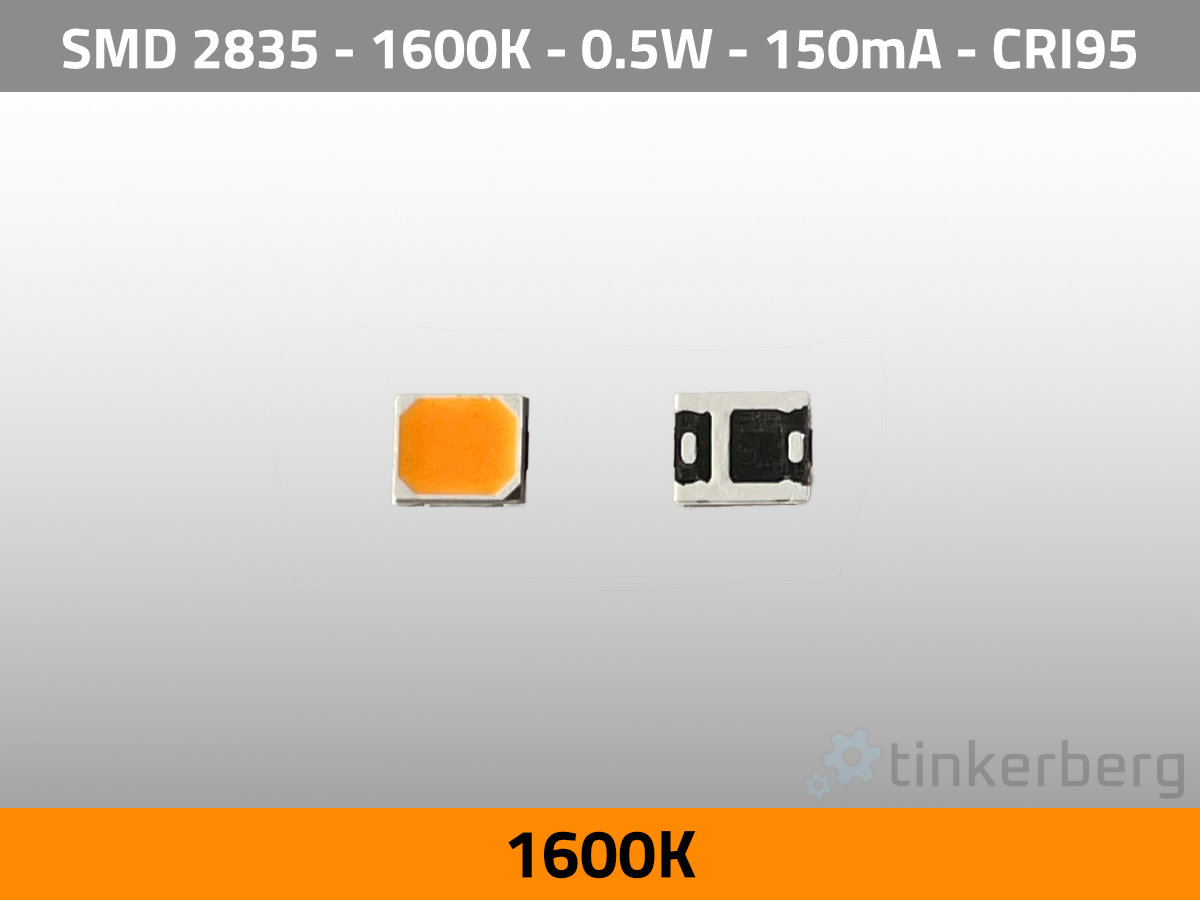 LED SMD 2835 1600K CCT 3V 0.5W 150mA 30lm CRI95 TLCI70