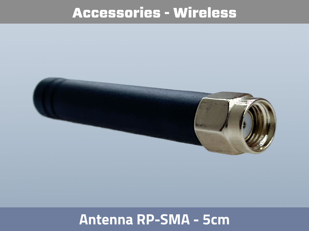RP-SMA Stabantenne 5cm 2.0dBi — Frontansicht