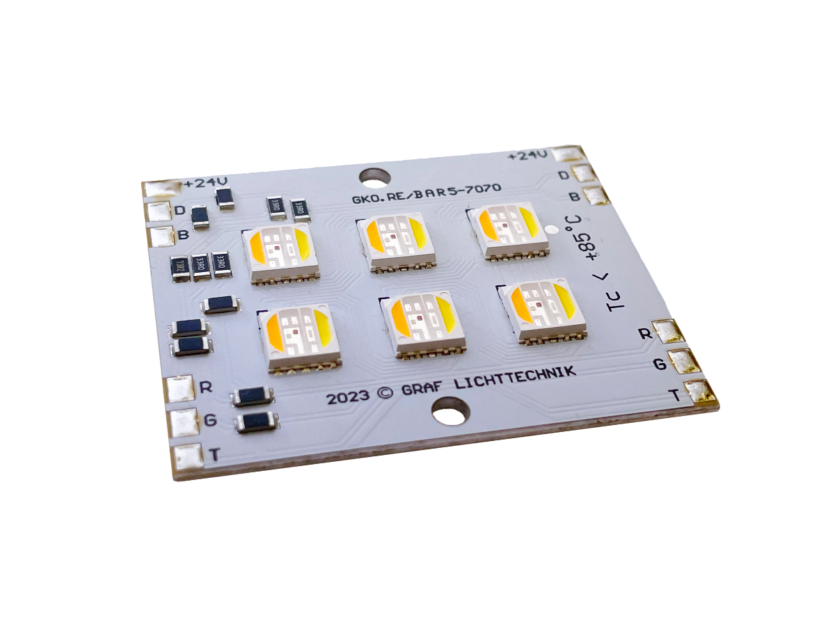LED Modul BAR5-7070 RGB CCT 2700K 6500K 24V 19W - Isometrie