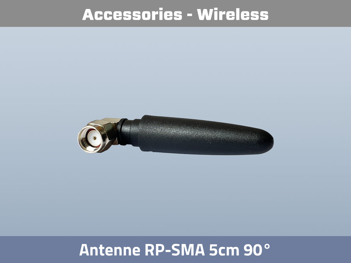 RP-SMA Stabantenne 5cm 2.0dBi, 90° abgewinkelt