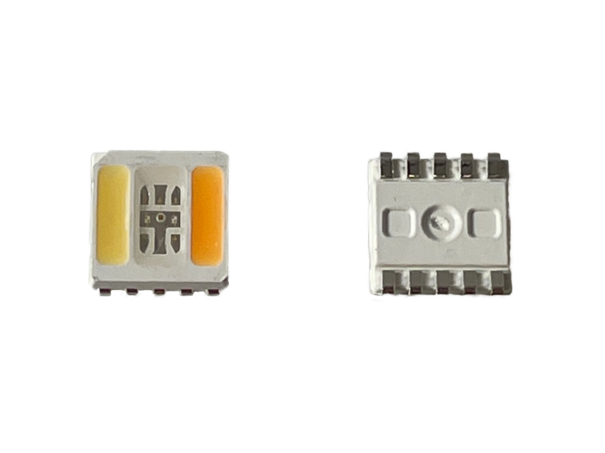 LED SMD 5050 5in1 RGBWW CCT 2700K-6500K 3V 0.4W CRI97 - Draufsicht