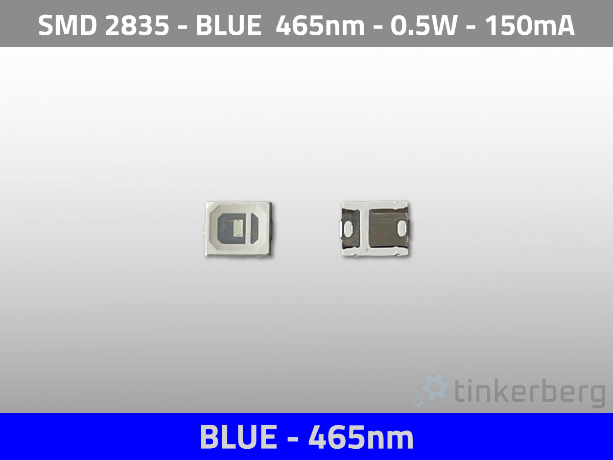 LED SMD 2835 Blau 465nm 3V 0.5W 150mA 15lm