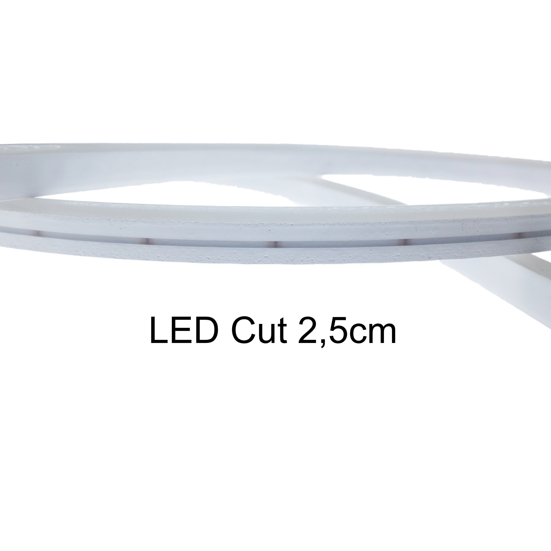 LED Neon Flex Streifen Side Warmweiß 3000K 12V 8W/m 120LEDs/m 6x12mm — Seitenansicht