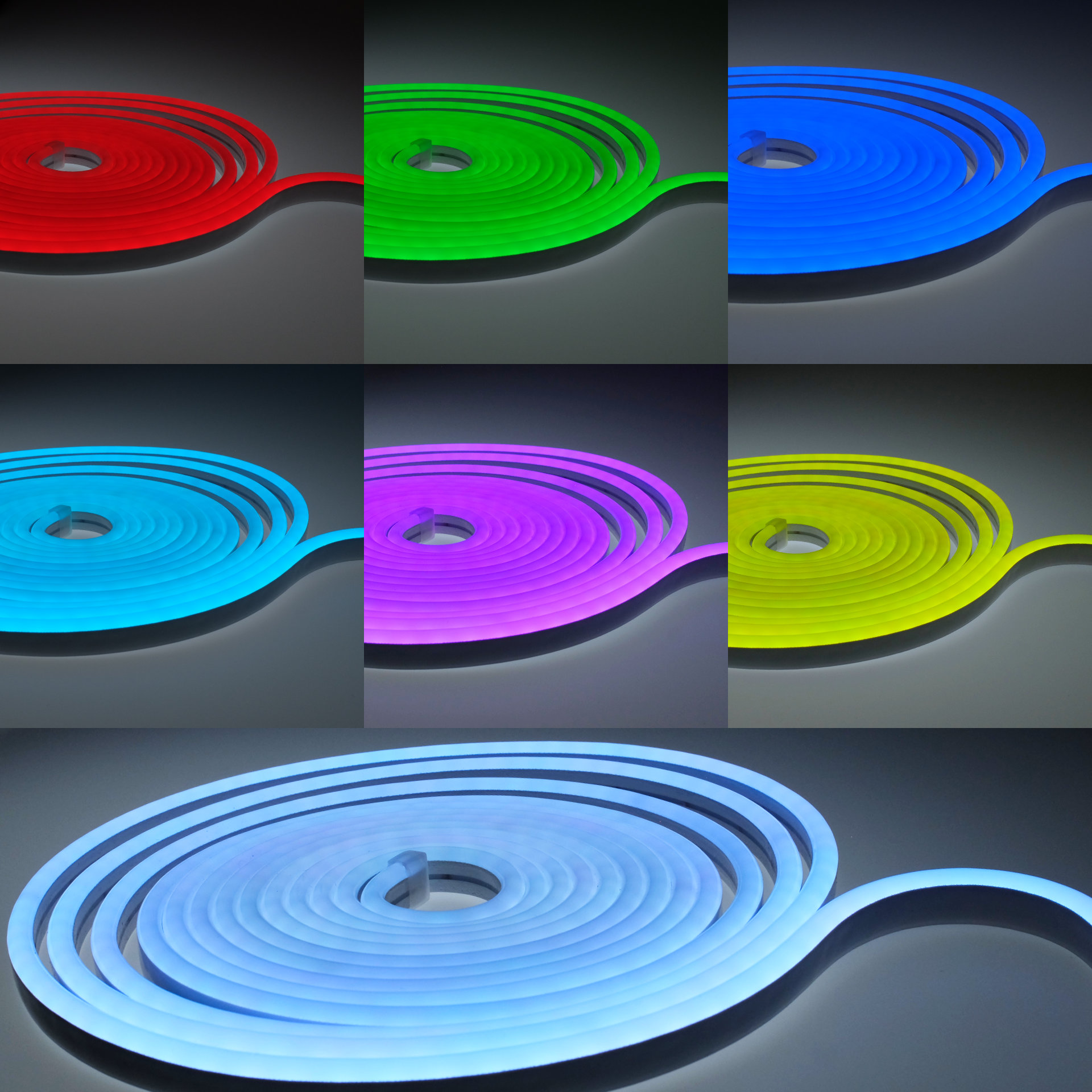 LED Neon Flex Streifen Side RGB 12V 14W/m 112LEDs/m 6x12mm