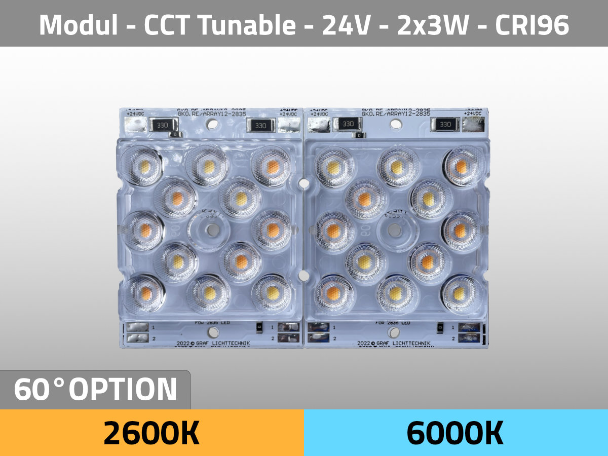 LED Modul ARRAY12 CCT 2600K & 6000K 24V 6W CRI96 TLCI96