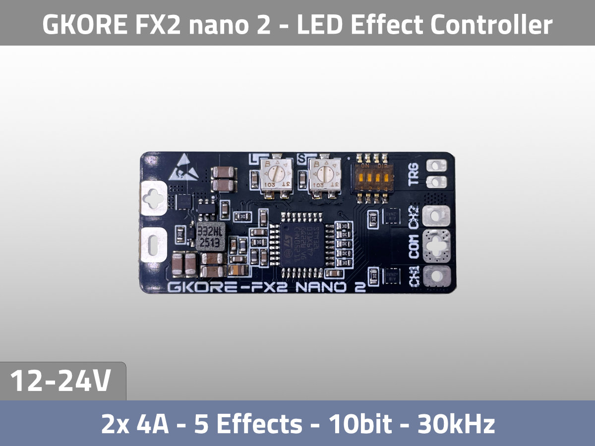 GKORE FX2 nano 2 - 2ch LED Effekt Dimmer 12-24V — Produktfoto