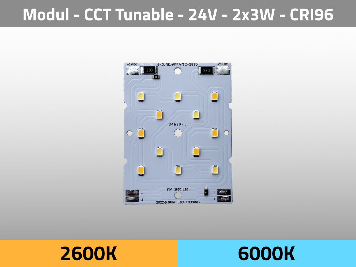 LED Modul ARRAY12 CCT 2600K & 6000K 24V 6W CRI96 TLCI96