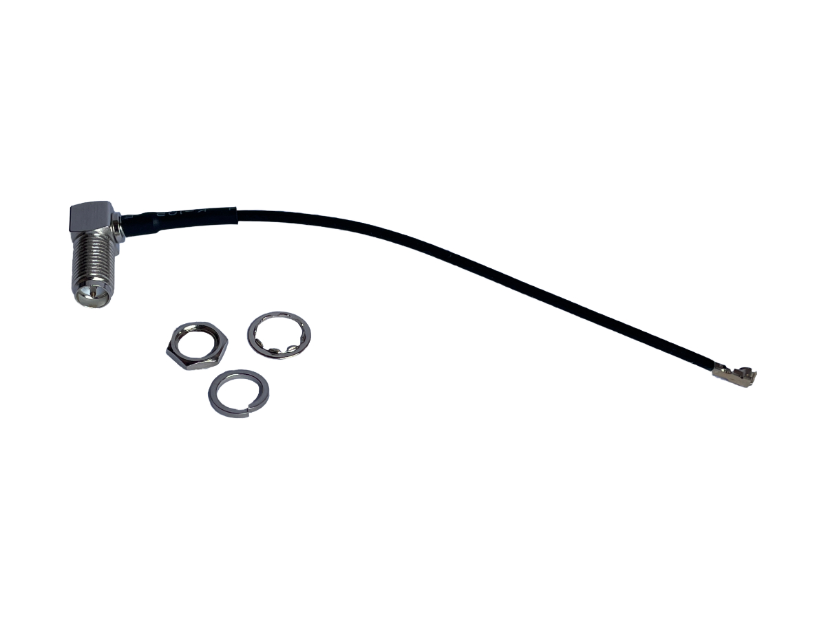RP-SMA zu IPEX Adapter, 10cm Kabel, 90° abgewinkelt