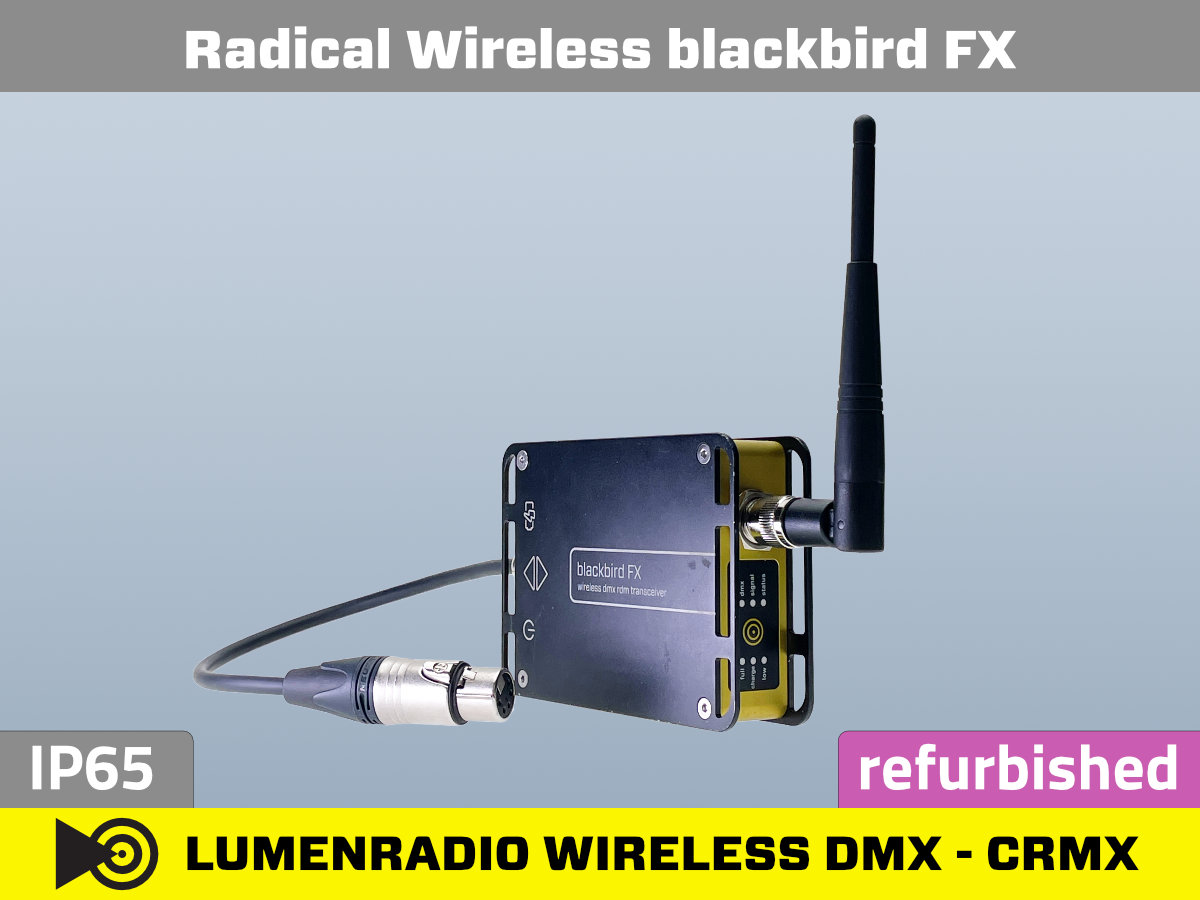 CRMX Wireless DMX Sender Empfänger Lumenradio - blackbird FX DMX - gebraucht