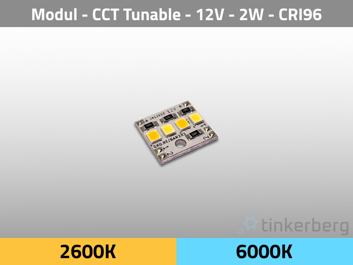 LED Modul BAR2x2 CCT 2600K & 6000K 12V 2W HighOutput CRI96