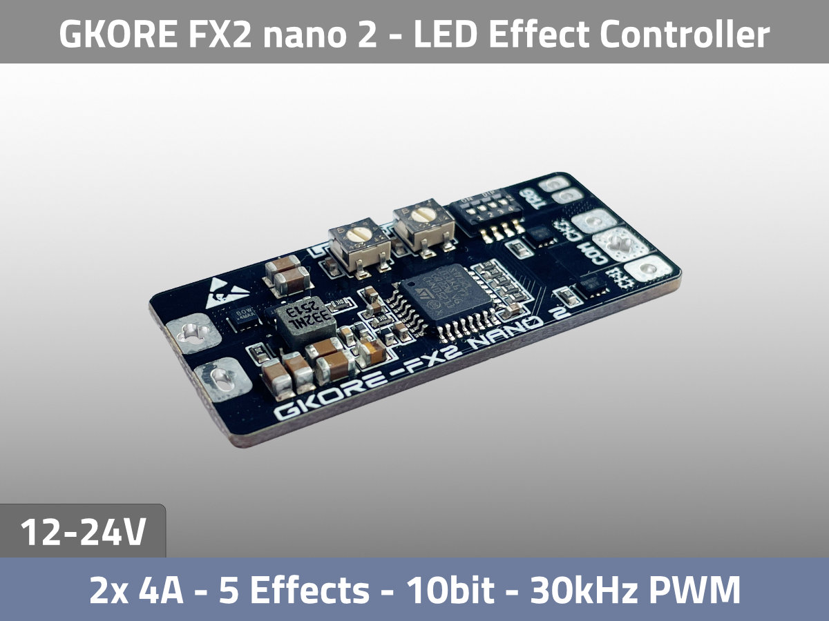 GKORE FX2 nano 2 - 2ch LED Effekt Dimmer 12-24V — Isometrie