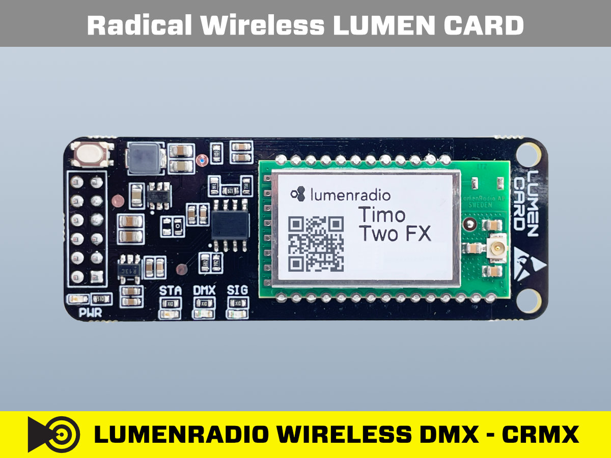 Radical Wireless LUMEN CARD TimoTwo CRMX Modul — Draufsicht
