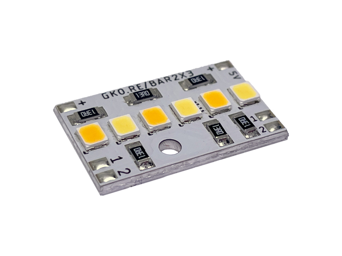 LED Modul BAR2x3 CCT 2600K & 6000K 5V 3W HighOutput CRI96