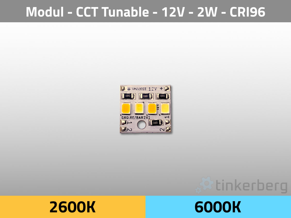 LED Modul BAR2x2 CCT 2600K & 6000K 12V 2W HighOutput CRI96 — Produktfoto
